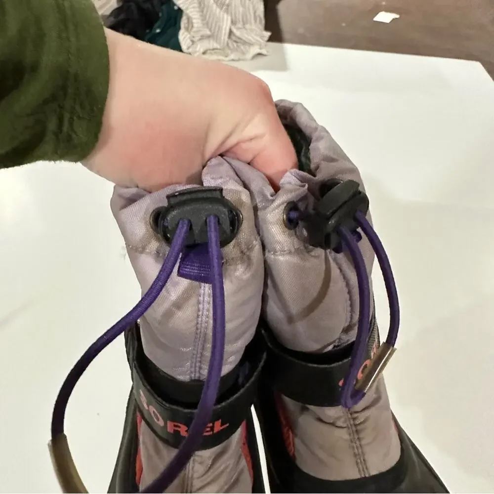 Sorel Flurry Purple & Coral Winter Snow Boots Size 12‎